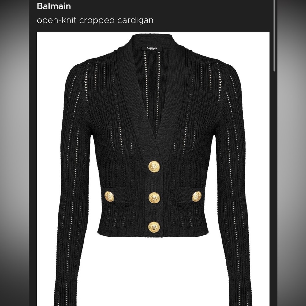 Balmain Knit Crop Cardigan size 36